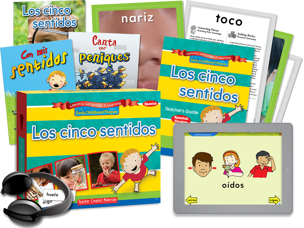 Early Childhood Themes: Los cinco sentidos (Five Senses) Kit (Spanish Version)