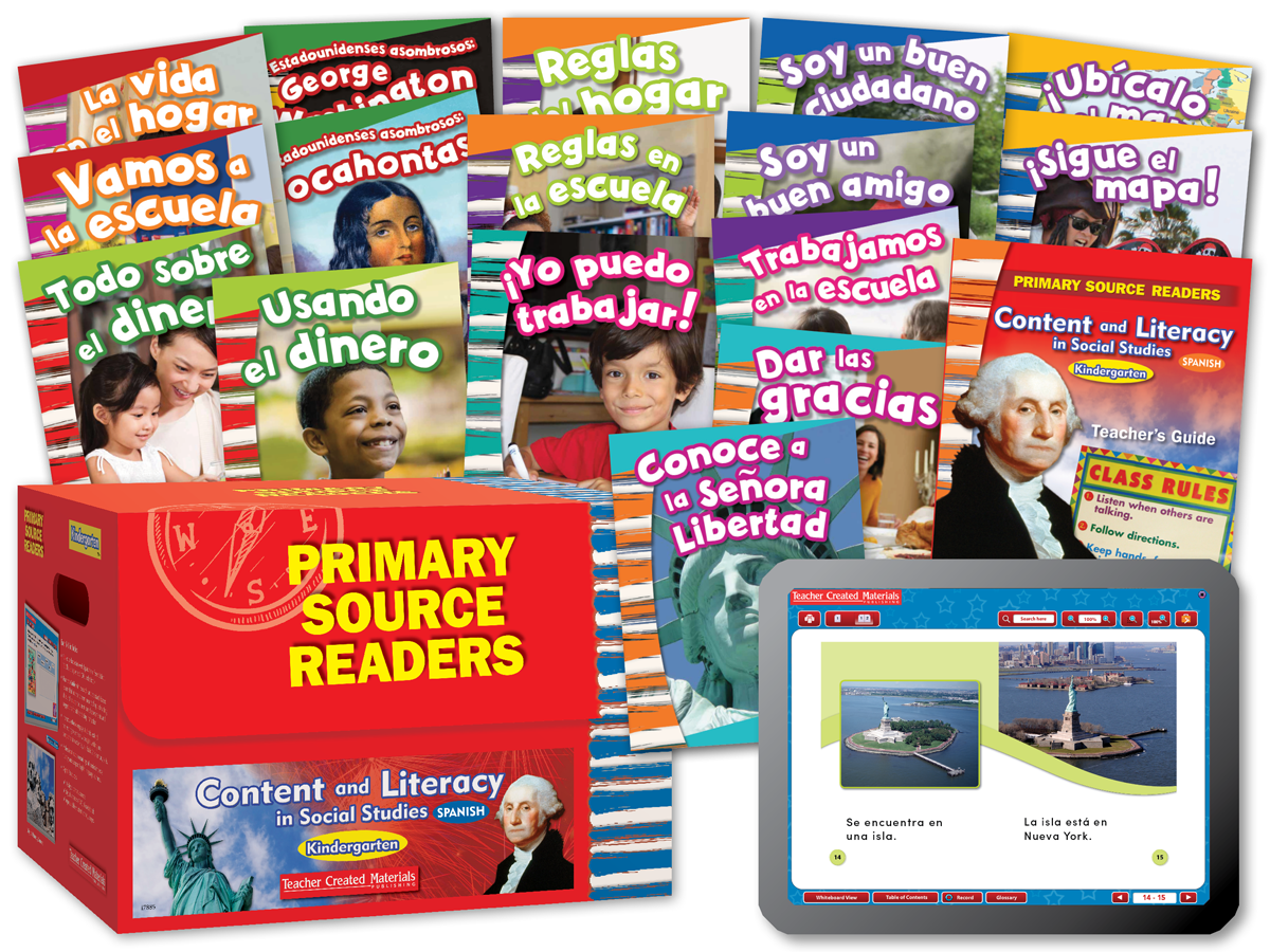 Primary Source Readers Content and Literacy: Kindergarten Kit (Spanish Version)